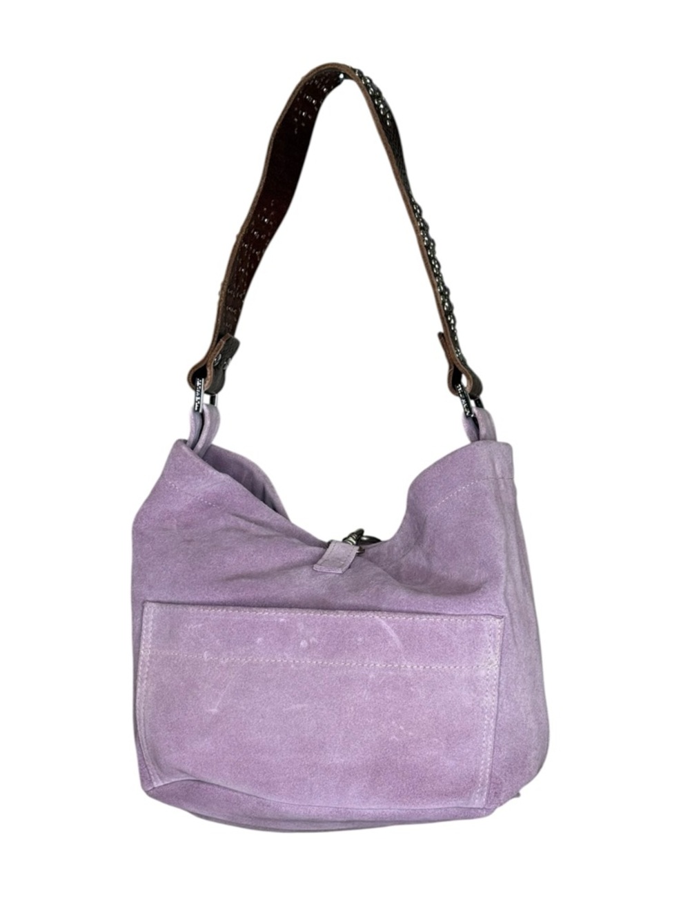 Deadstock: new Tylie Malibu ᪣ Utility Suede Hobo Bag ᪣ Crystal Strap ᪣ Lilac Y2K - Picture 5 of 16